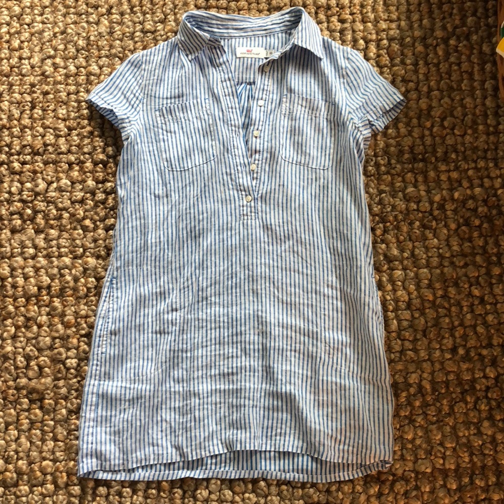 Vineyard Vines Blue and White Striped Line Dress